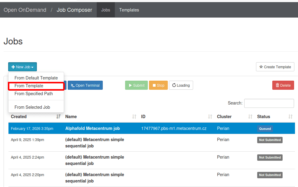 OnDemand dashboard