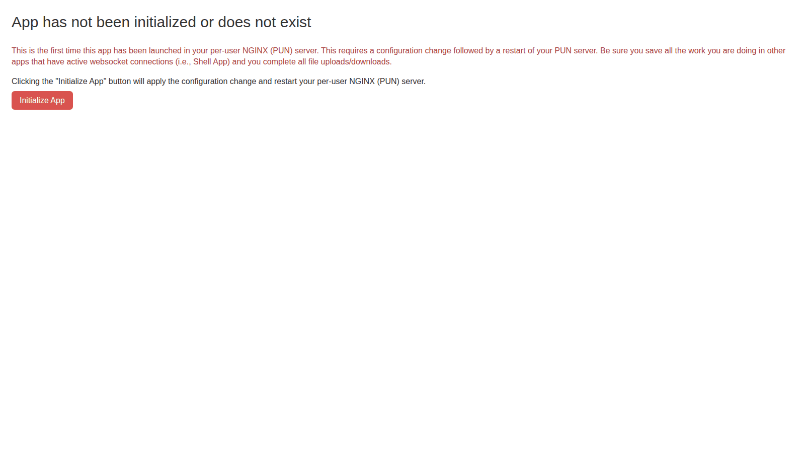 App initialization