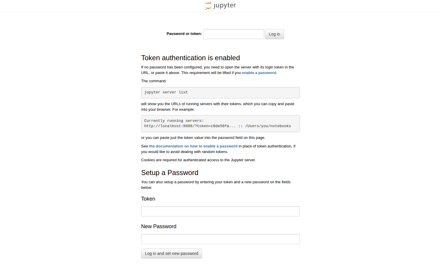 Setup notebook with the pipeline panel